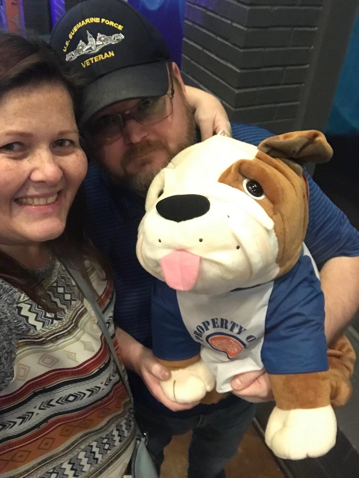 Officially became a couple and adopted Winston, our (stuffed) puppy.