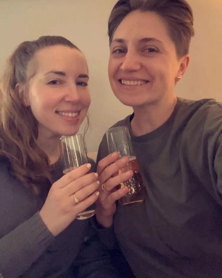 Katie proposed after recreating their first date in Haddonfield!