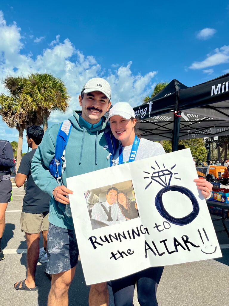 Connor and Sophie run (walk) the Clearwater half marathon
