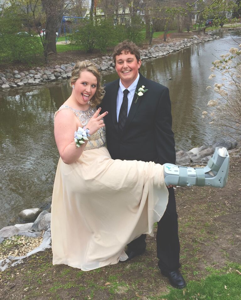 Our first date... in a boot. We were "Just friends"