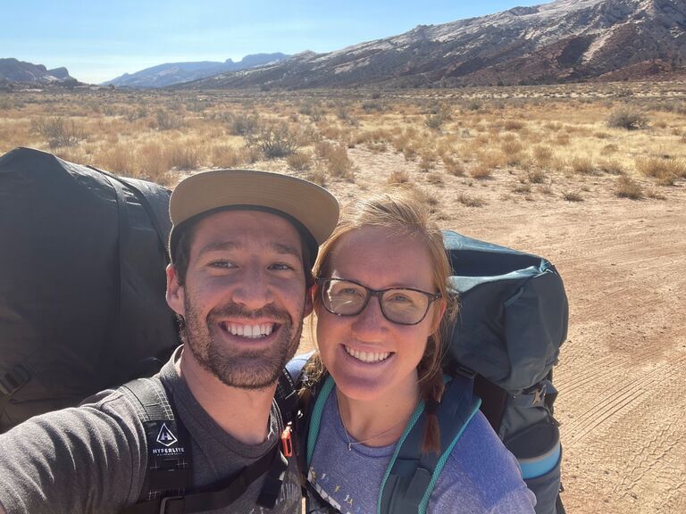 Wanting to spend more time together, we started backpacking. 
Lows: We got there and the ranger told us the trailhead was 2 hours away. All our water froze overnight. We packed WAY too much so we carried HEAVY packs.
Highs: We didn't kill each other