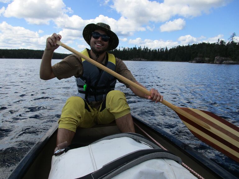 Matt's first canoe trip to the ELA. Aunty Janet and Uncle Chris were nice enough to guide and teach us the ropes. 