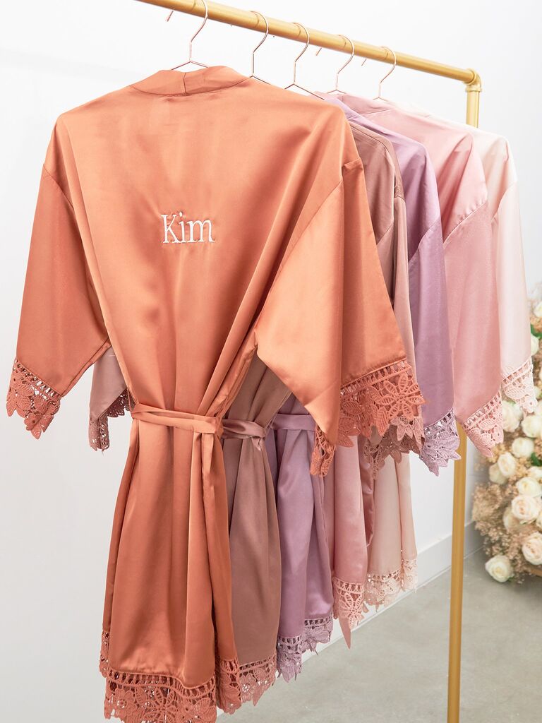 Getting ready robes bridesmaid proposal gift