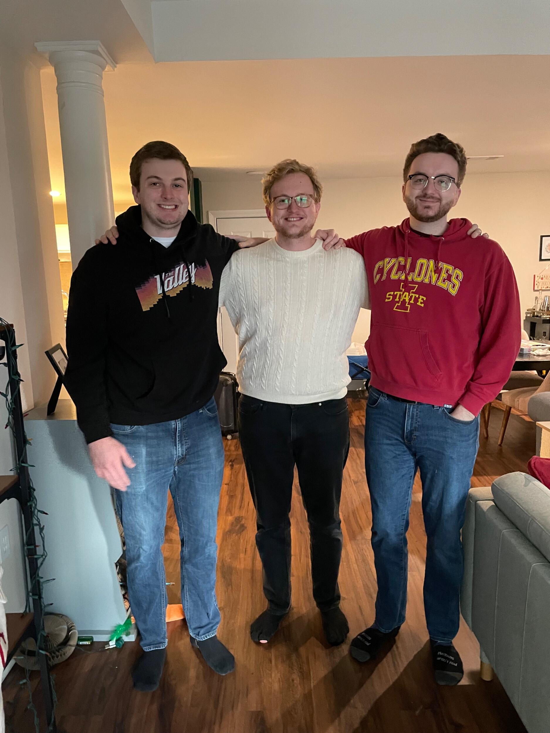 Ben's brothers visited our apartment in Atlanta for Thanksgiving. This was the second one we hosted.