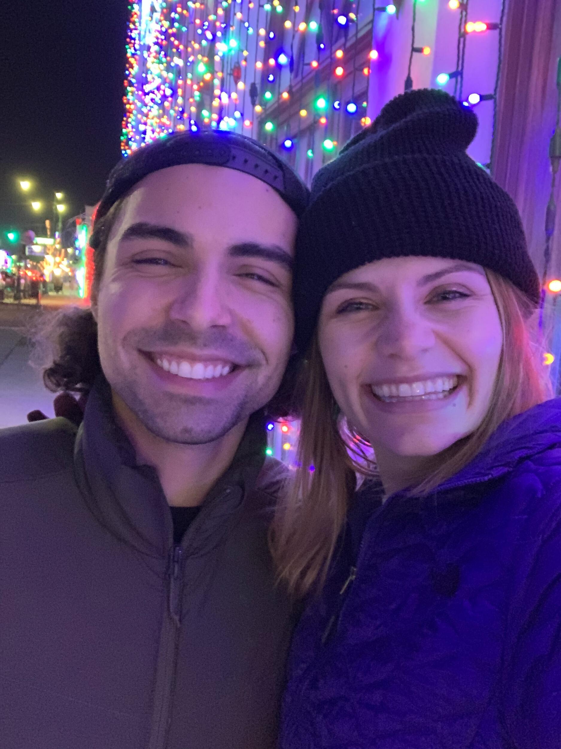 Visiting Caleb in Michigan in the depths of winter. True love!