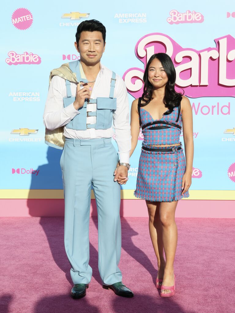 Simu Liu and his girlfriend Allison Hsu at the Barbie world premiere in LA