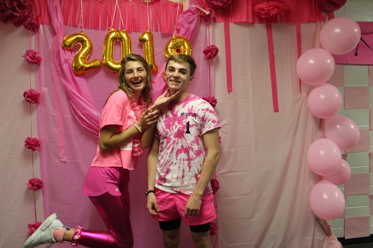 Senior year homecoming week. (Yes, Michael was wearing all of my clothes in this picture). 