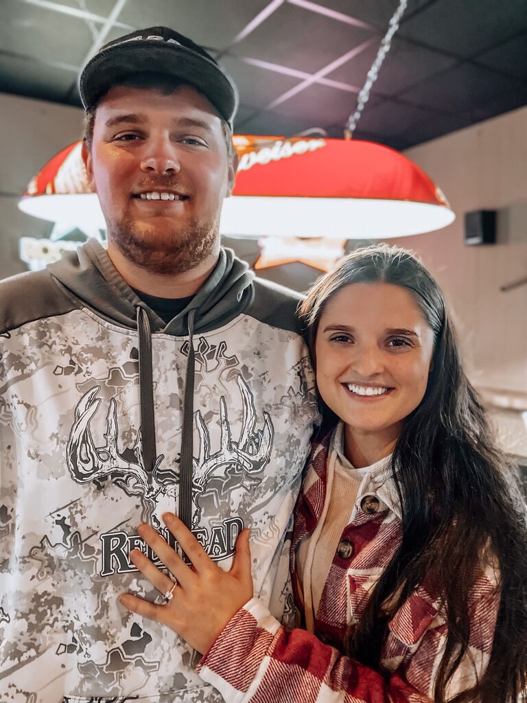 Blake proposed to Heidi in February, 2023.