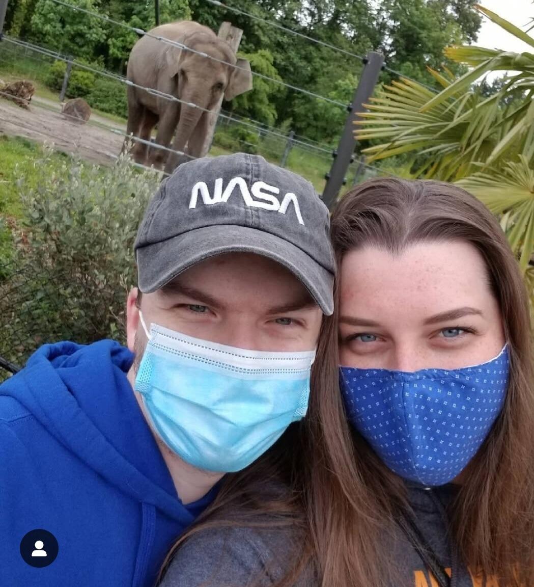 One of our first "dates" out at  the Oregon Zoo.