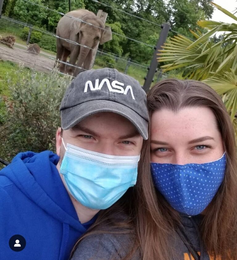 One of our first "dates" out at  the Oregon Zoo.