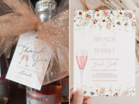Two brunch and bubbly bridal shower decoration ideas