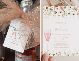 Two brunch and bubbly bridal shower decoration ideas