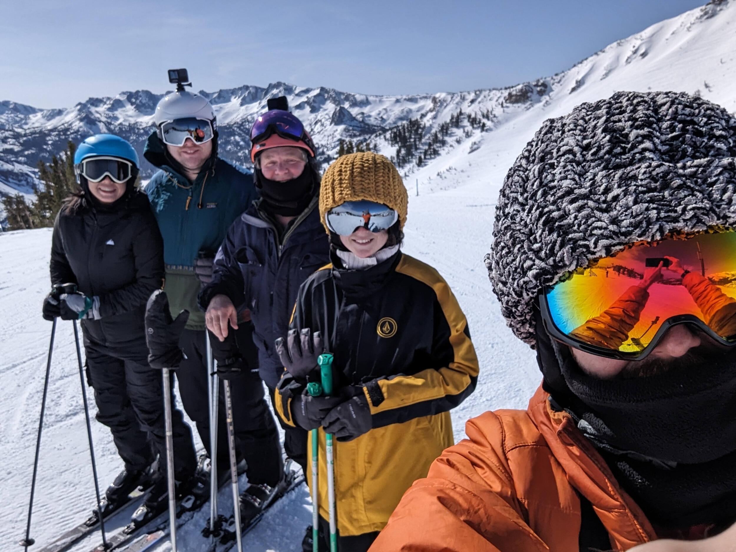 Another ski trip with Rosie's dad, brother, and sister-in-law. We finally got new helmets and goggles, too.
