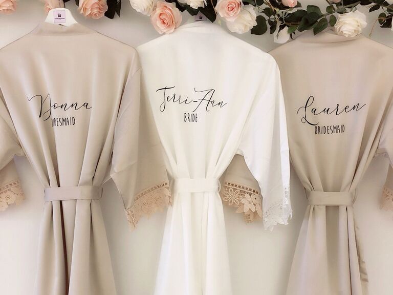 inexpensive bridal robes