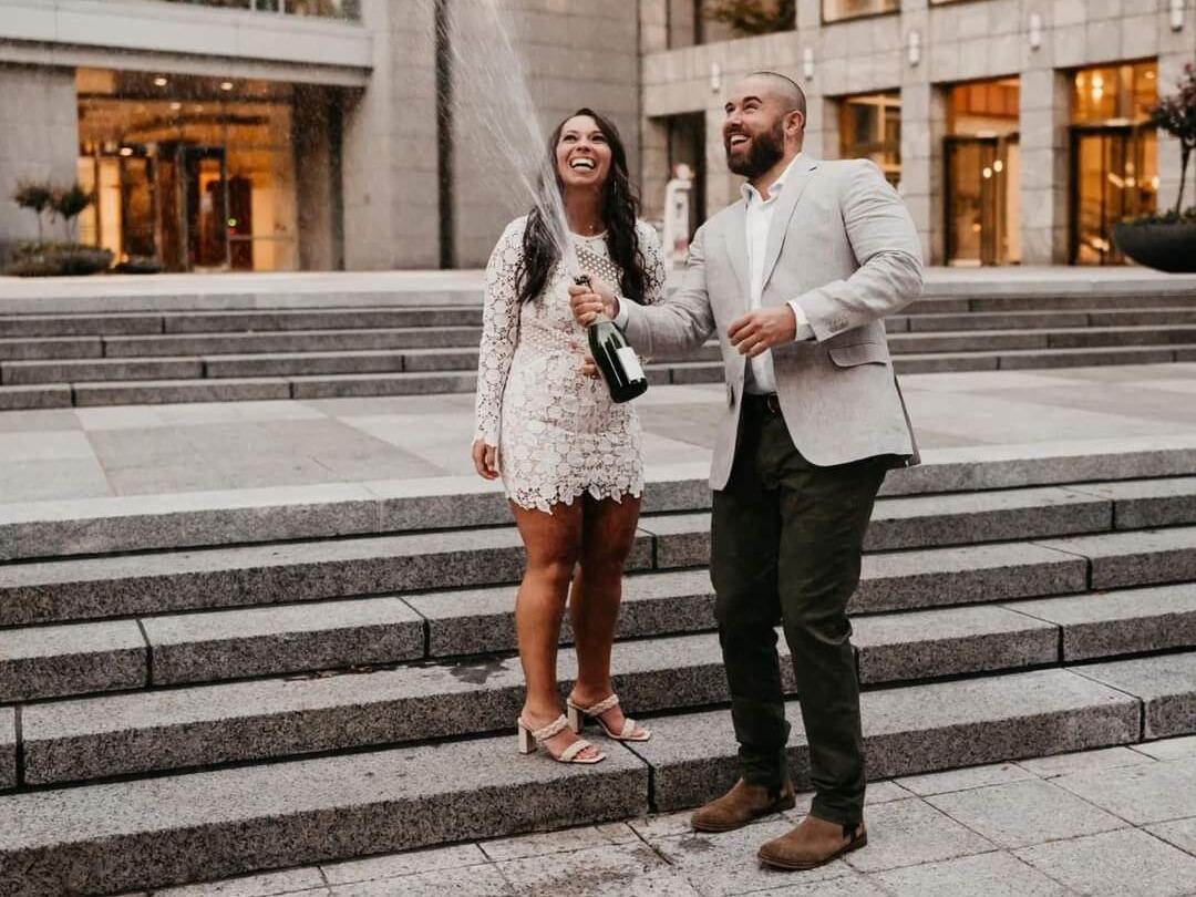 Celebrating getting engaged and can't wait to start our life as one
