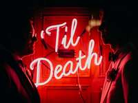 Till Death Neon red wall sign