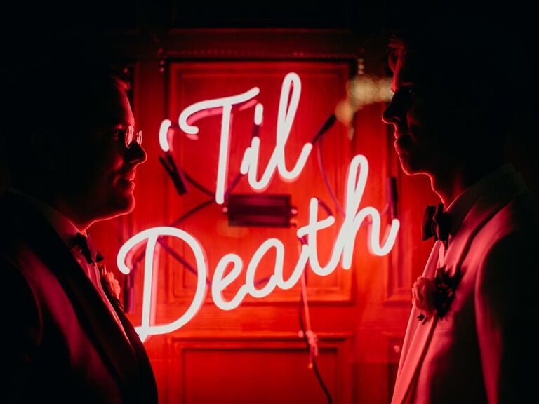 Till Death Neon red wall sign