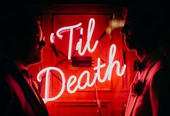 Till Death Neon red wall sign