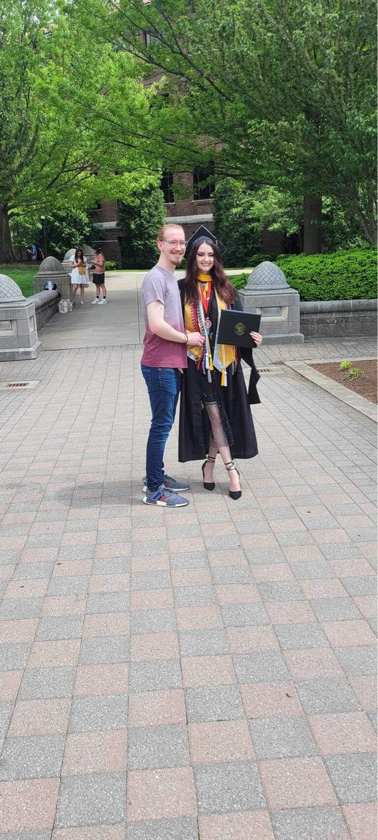 Celebrating my graduation from grad school