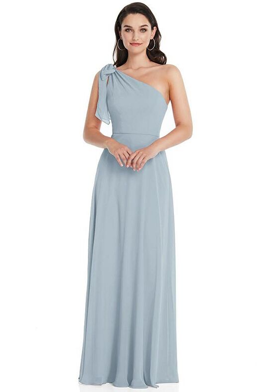 Dessy Group Draped Chiffon Grecian Column Gown with Convertible Straps -  3109 Bridesmaid Dress