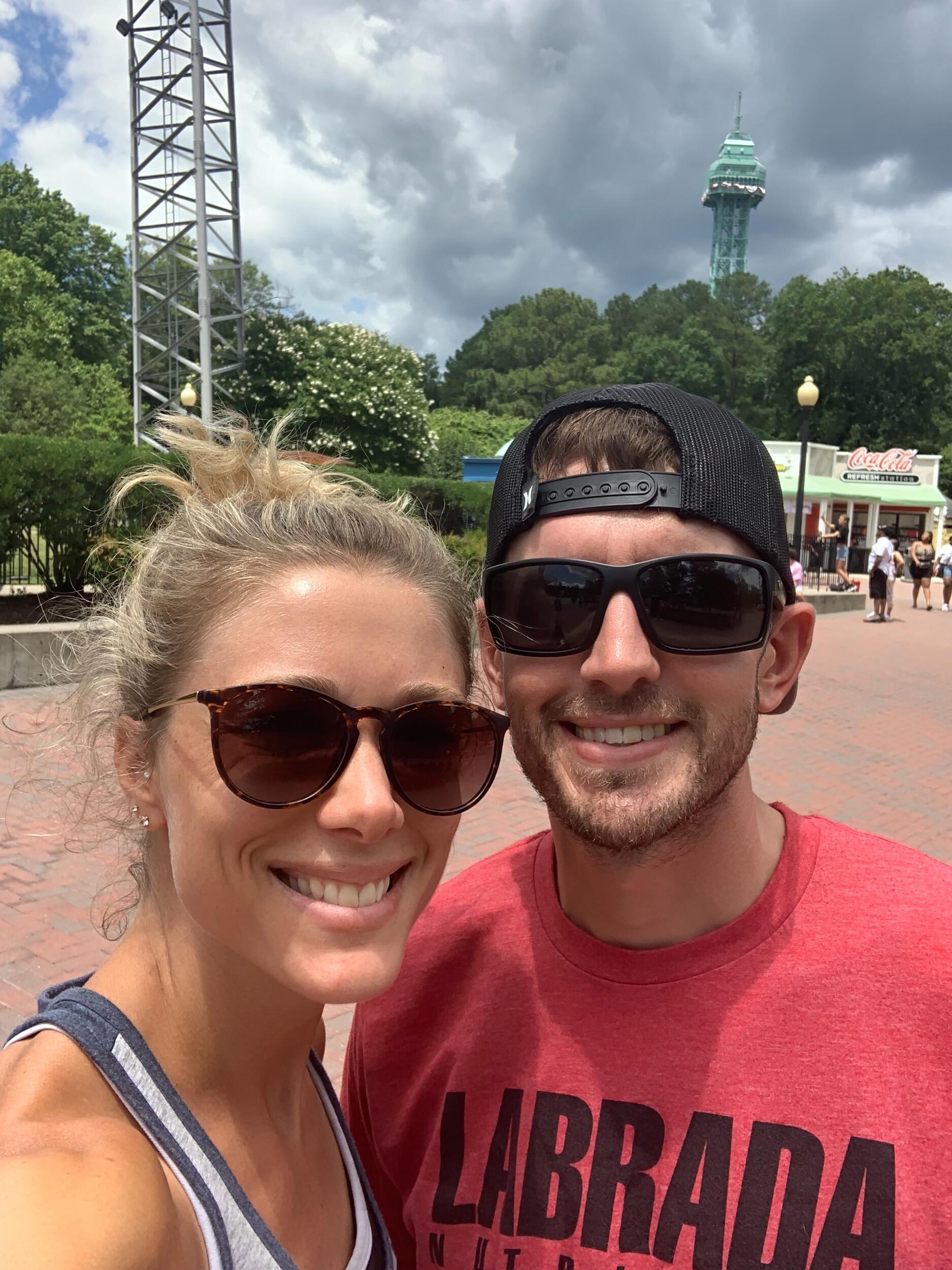 Our first adventure to Kings Dominion. Claire quickly realized she's too old to being riding rollercoasters but not too old to beat Greg at the basketball game!