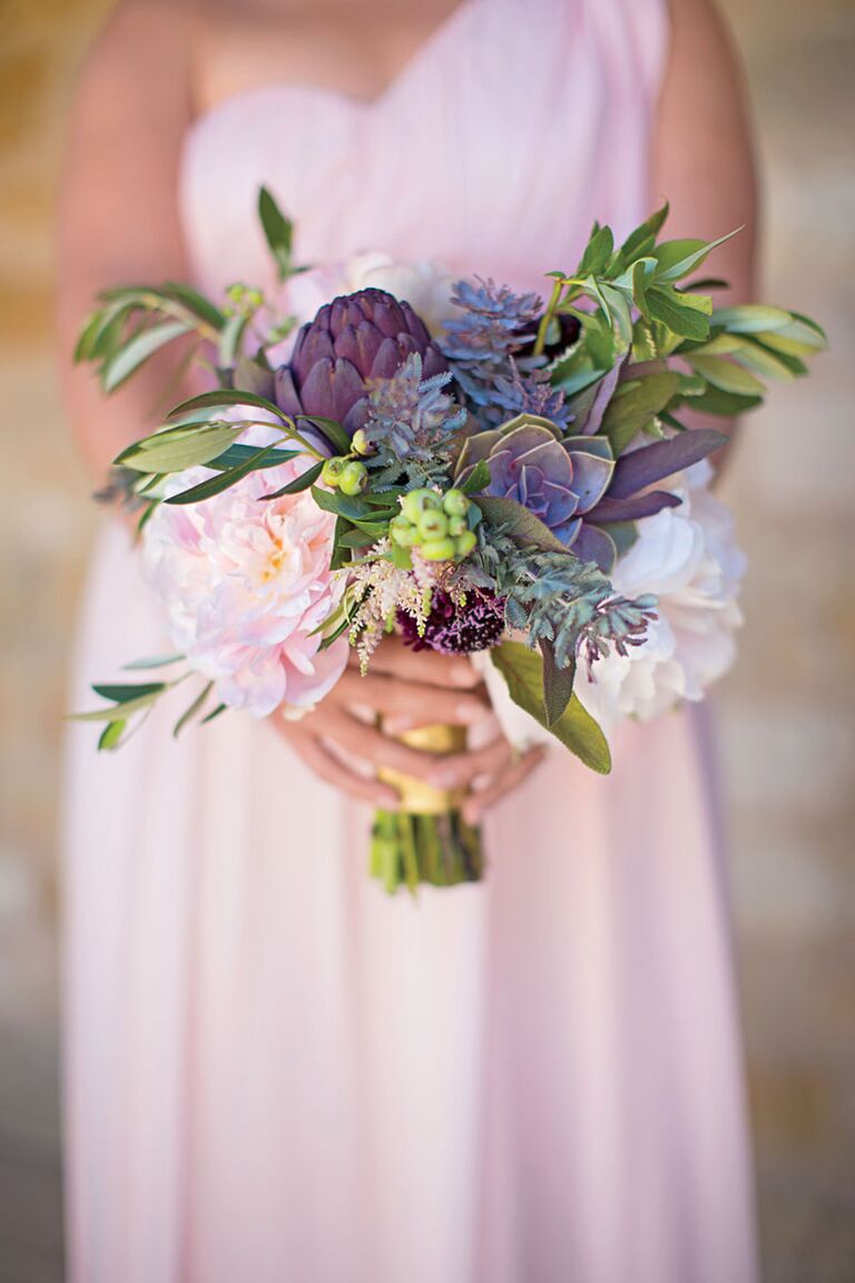 Bridesmaid bouquet with succulents