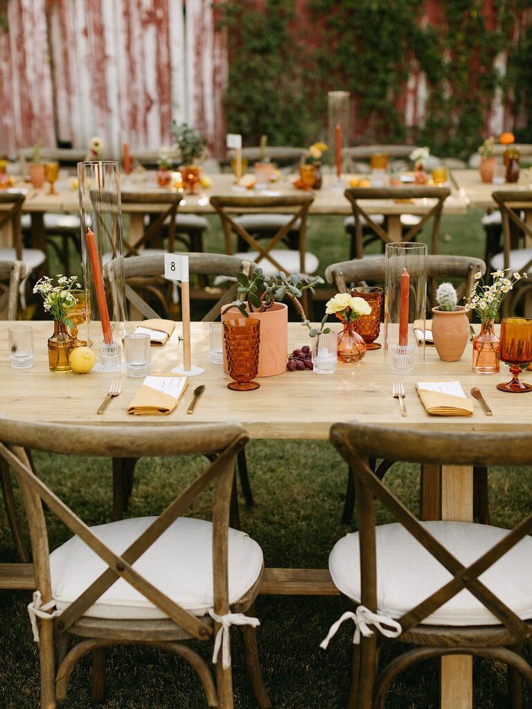 DIY Rustic Holiday Table Decor with Wood Cookes  Diy wedding decorations,  Holiday table decorations, Wedding table