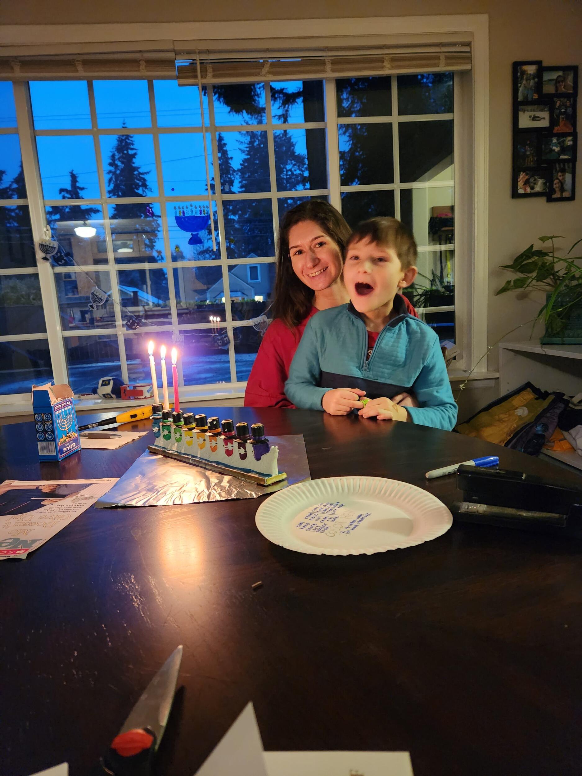 First time celebrating Hanukkah as a family in our new home