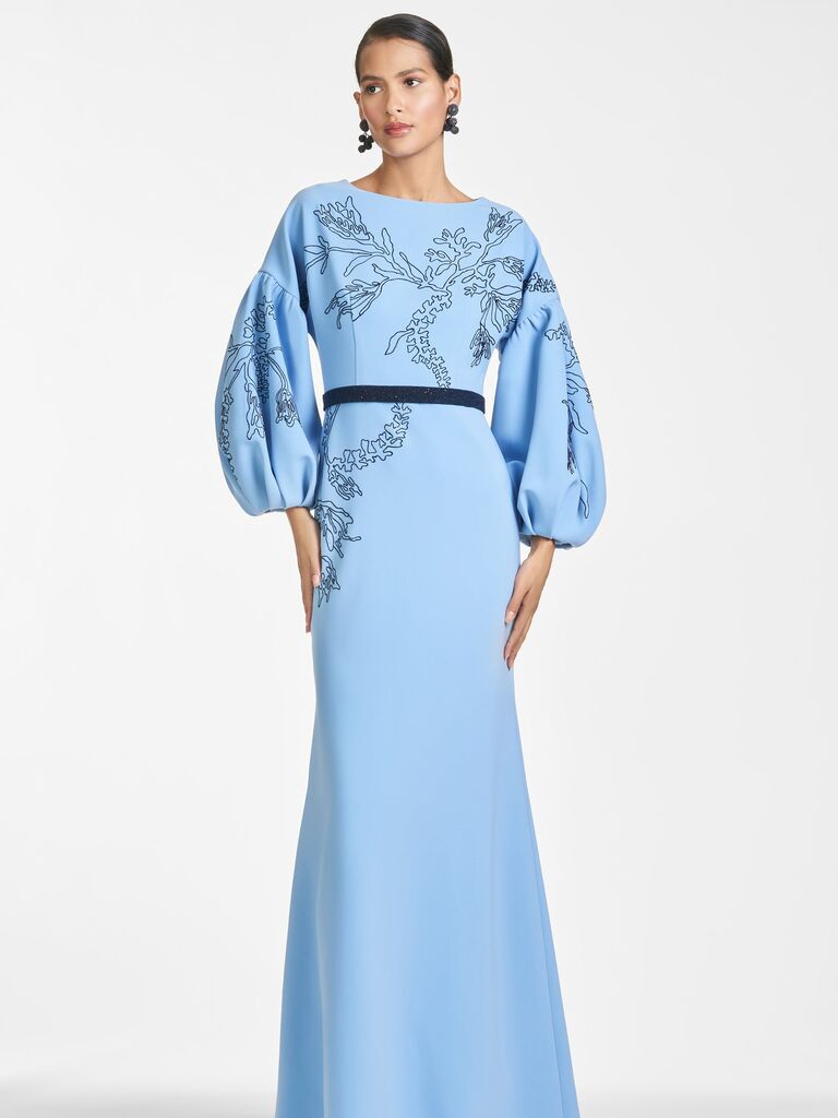 Blue mother of the bride dress from Sachin & Babi. 