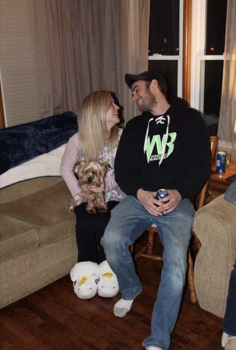 Our first Christmas in our house! (We moved into our first home together a few weeks before this photo was taken!)