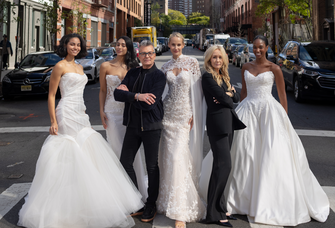 Randy Fenoli and models on the High Line to kick off Bridal Fashion Week and New York Bridal Market by One Fine Day