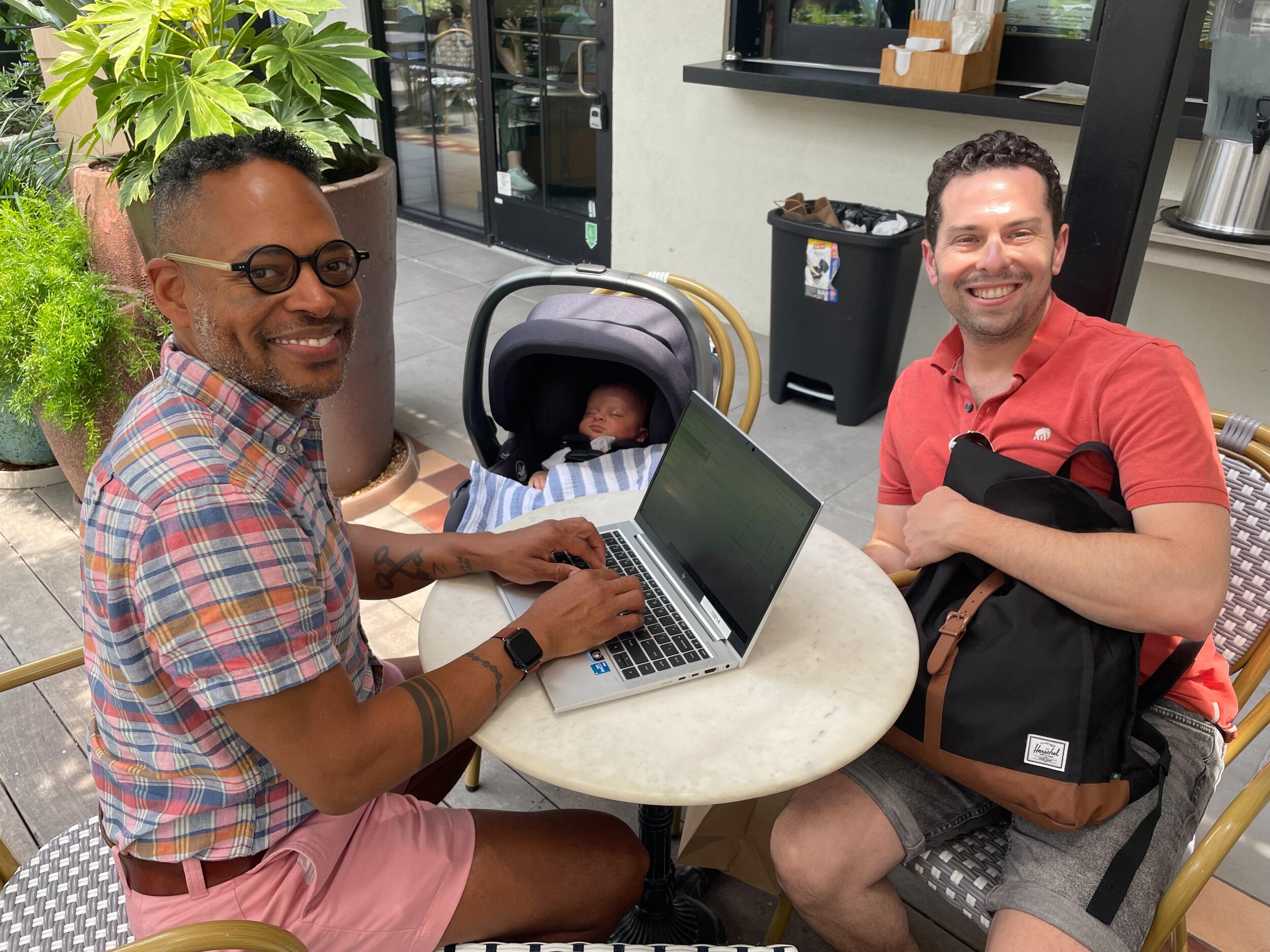 Hanging with Baby Aidan in Houston...