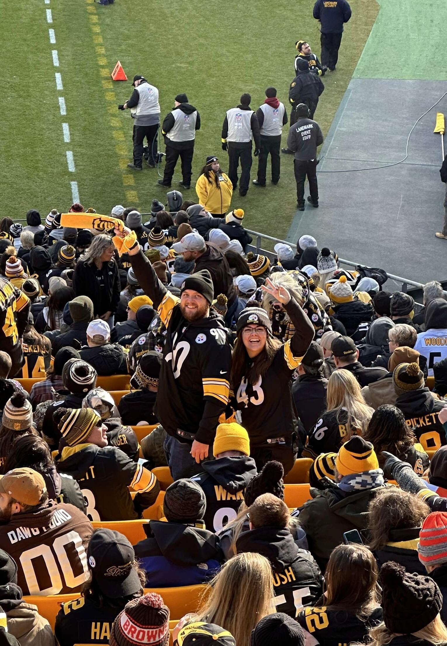Our first Steeler's game together, which was Alaina's first ever Steeler's game!