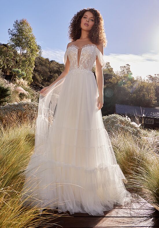 Modern Boho Tulle and Lace Wedding Dress by Casablanca Bridal - ca