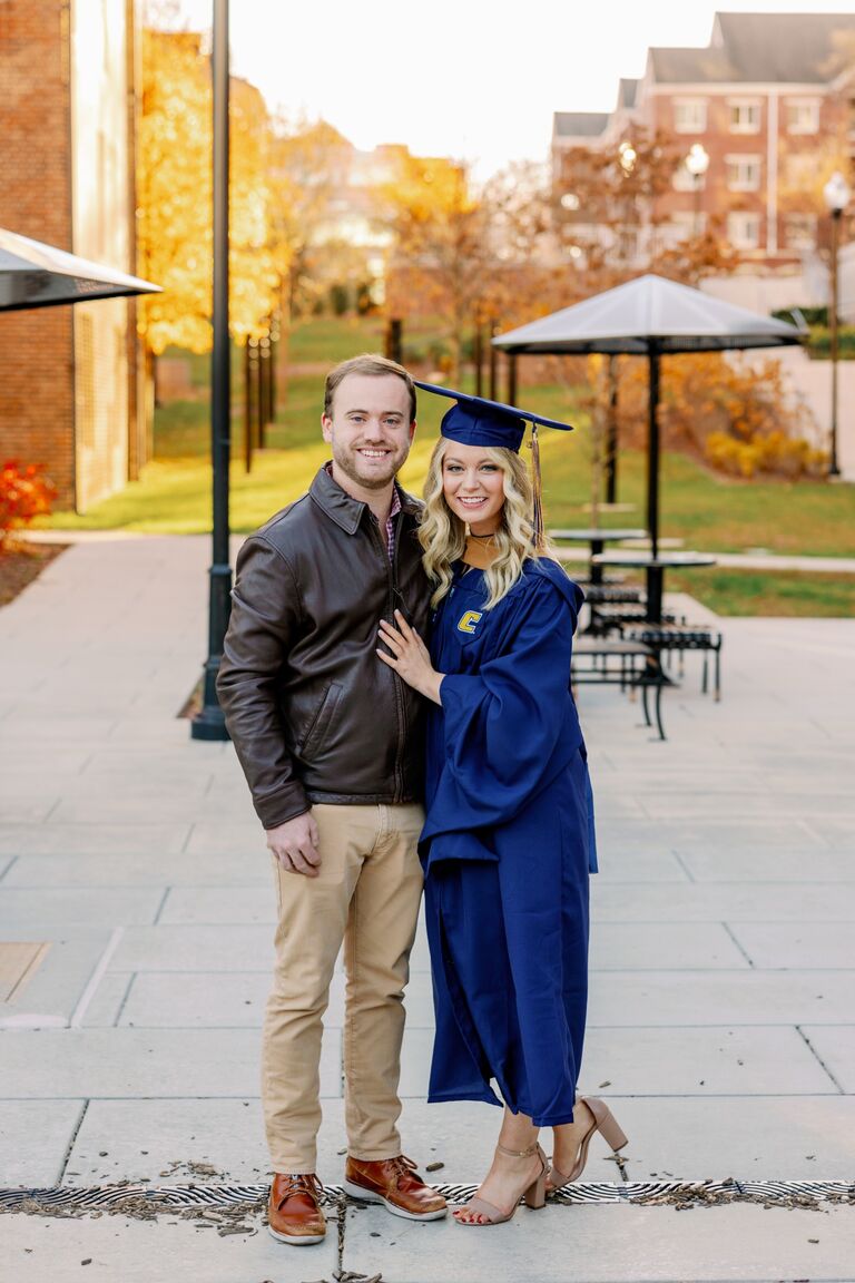 Three days after becoming officially official, Hunter attended Marah’s MBA graduation. They enjoy celebrating each others’ milestones, both big and small!