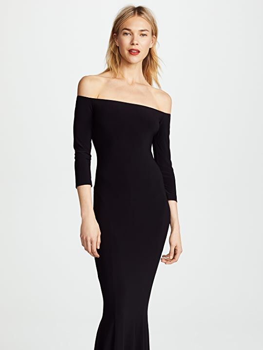 Fitted off the shoulder 3/4 sleeve dress