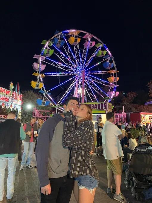 One of our first outings together. Wurstfest!!!