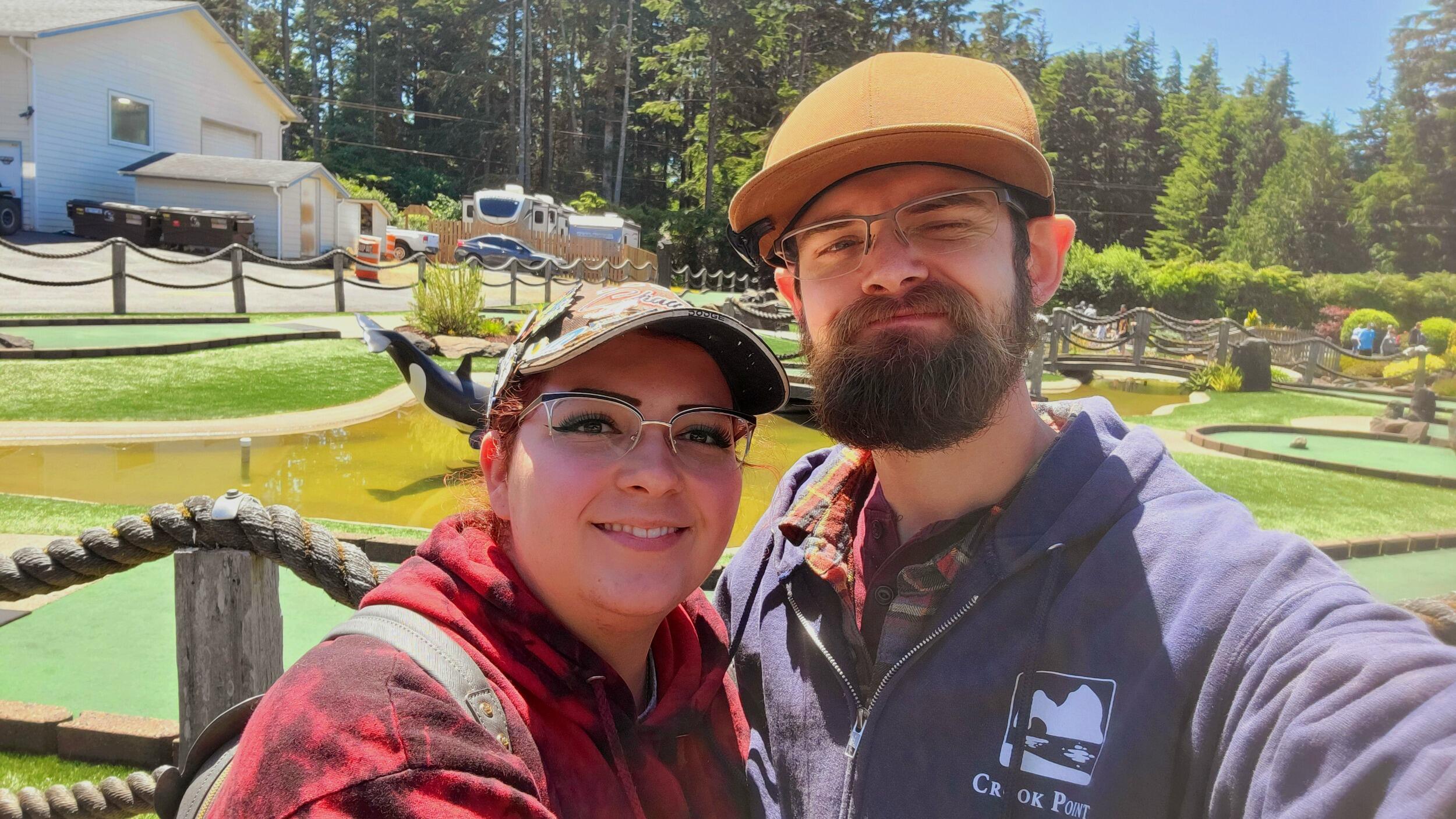 Went mini golfing in Florence while camping there.  Brandon won by a landslide 