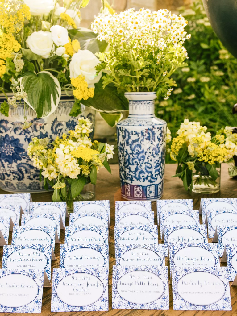 Gorgeous floral-themed wedding reception decor
