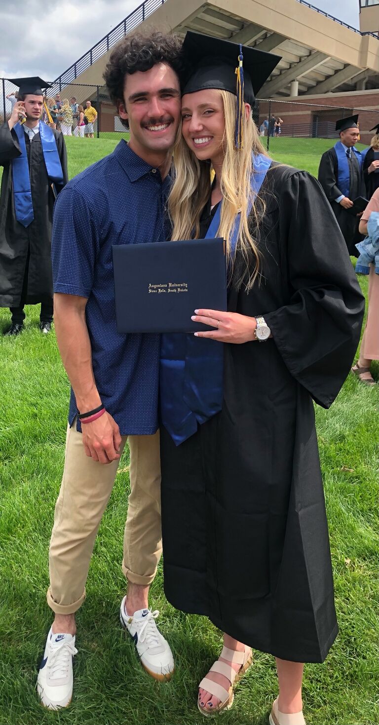 Savannah graduated from Augustana with a degree in Biology before Carter did!