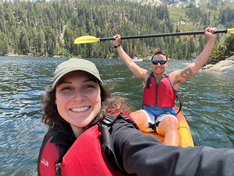 California sun and our first camping trip! Always fun when we are together (the one with the paddle only paddled).