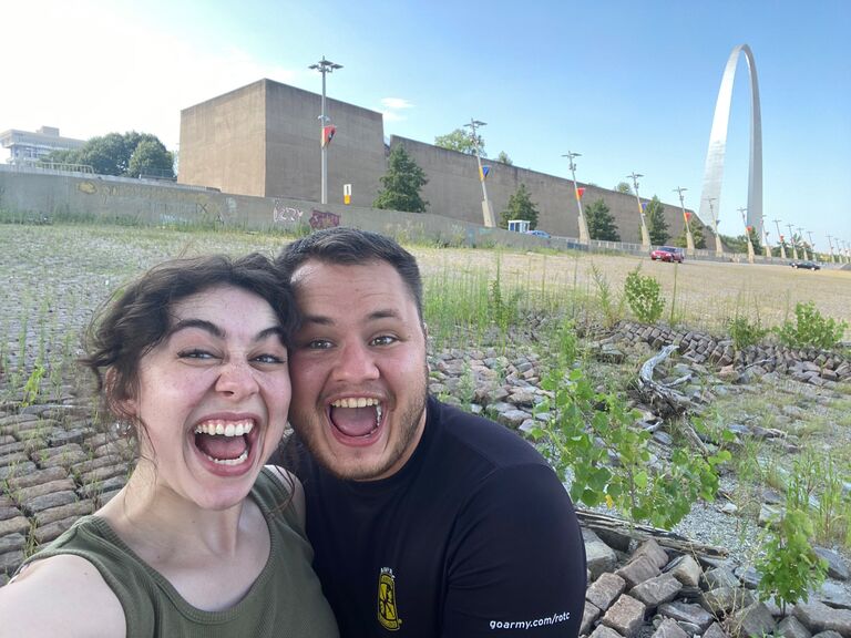 Pit stop in St. Louis on our way back from Oklahoma where Kiara met Caleb's family for the first time.