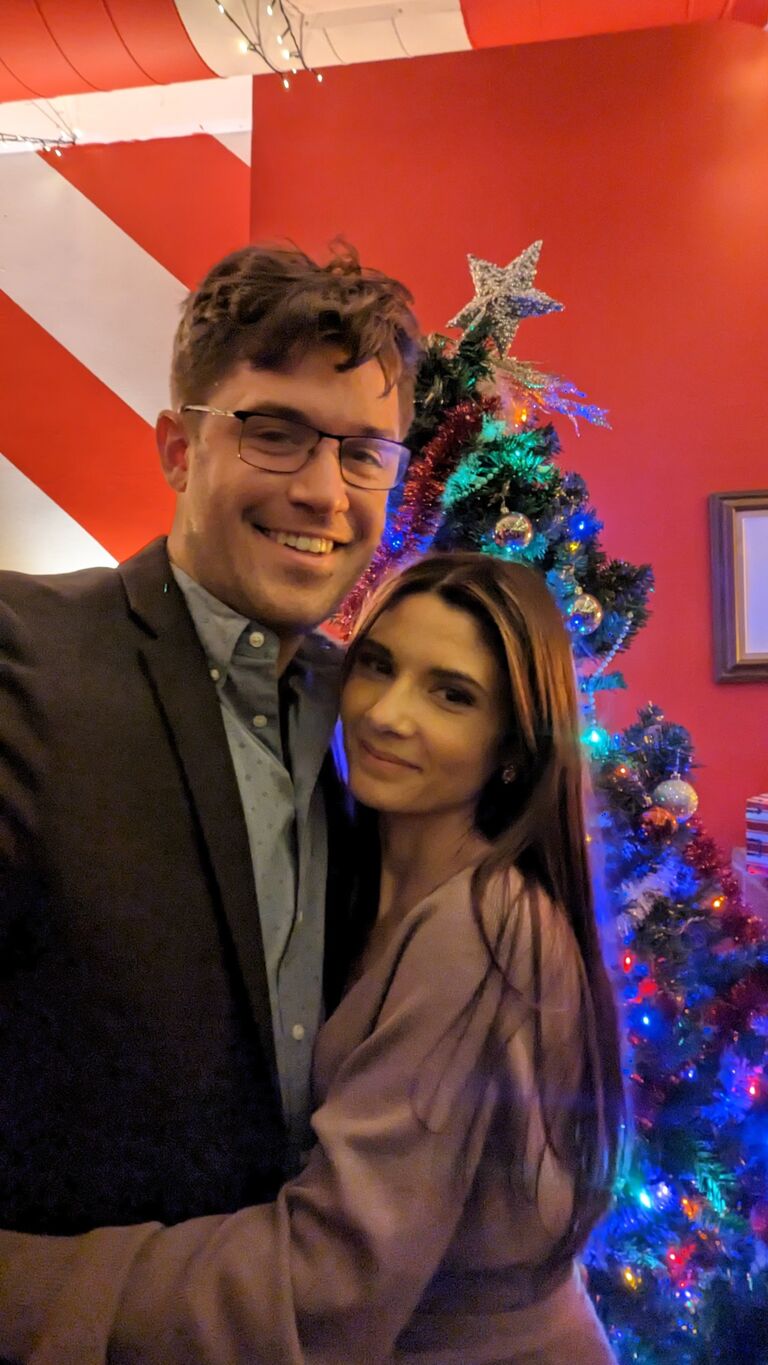 James invites Tasha to CadActive Christmas Party 