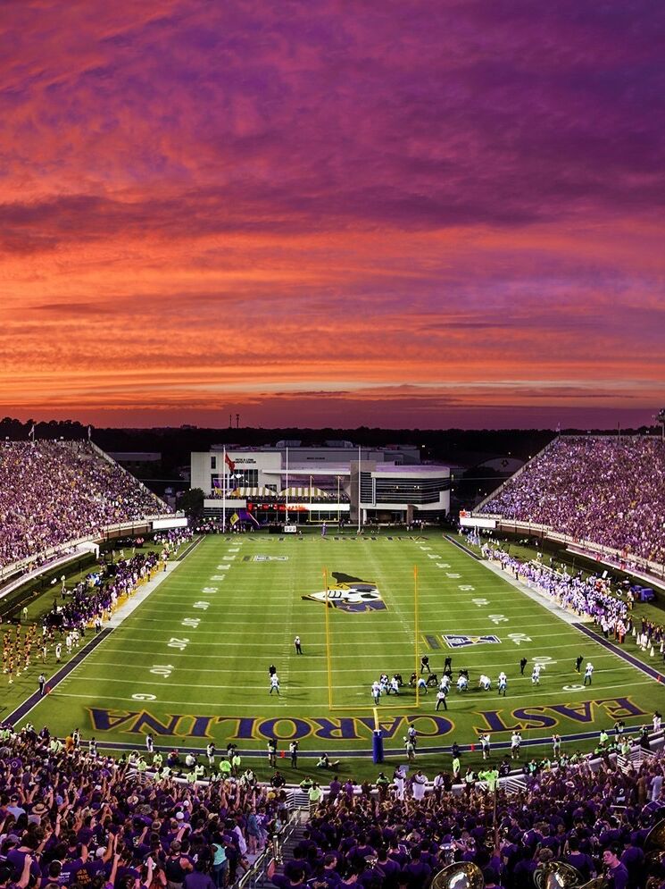 Our story began at an ECU tailgate where a mutual friend introduced us 