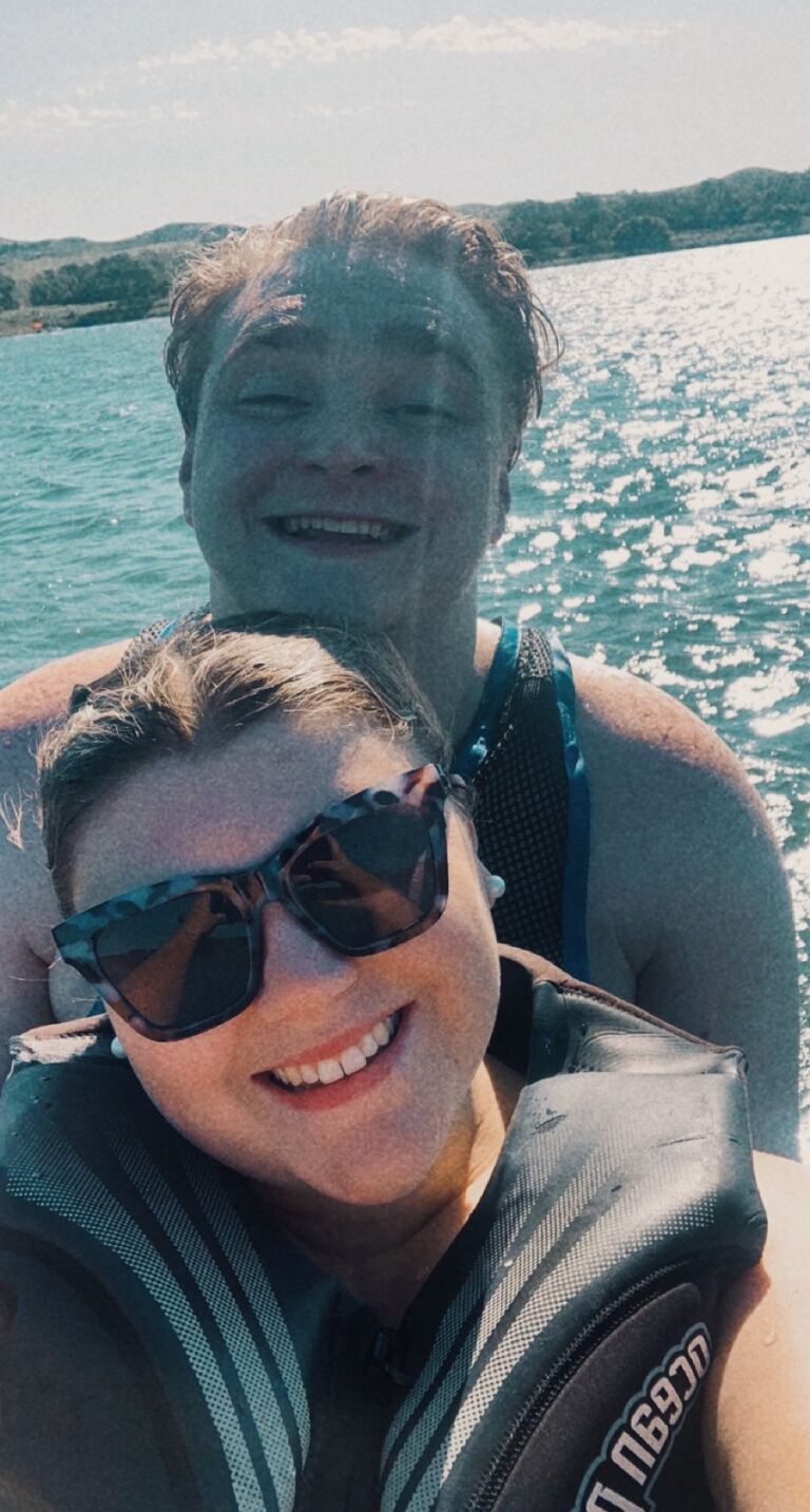 Soaking up the sun at the river aka our happy place!