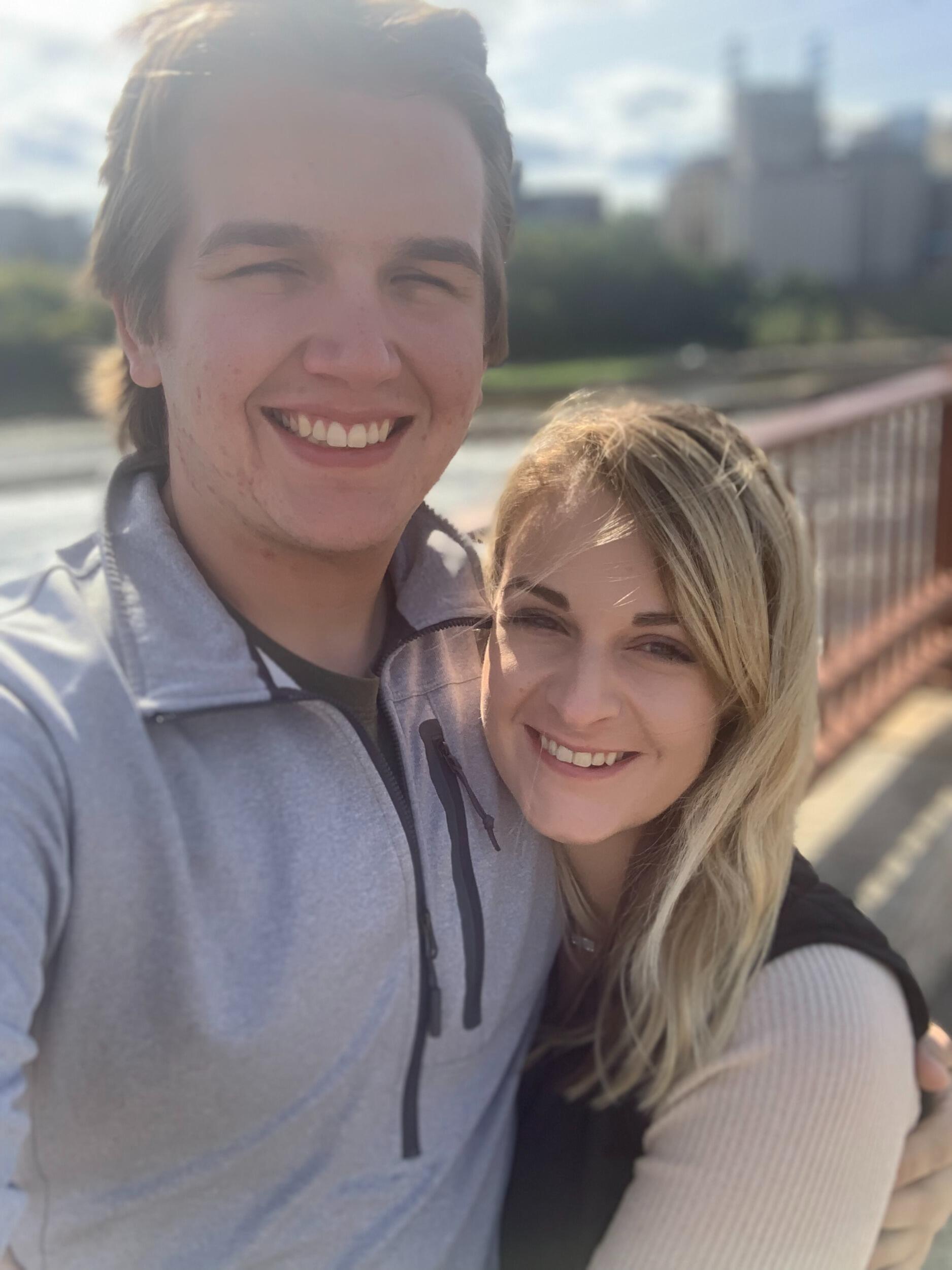 Our first photo together on our first day officially dating!