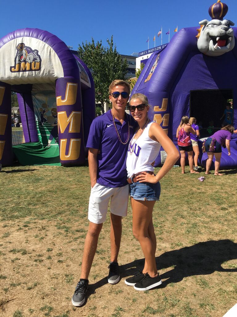 Brendan heads off to JMU while Delaney attends ODU back home for their freshman year of college. This was Delaney's first visit to JMU and it was during this visit that she instantly knew she wanted to transfer!