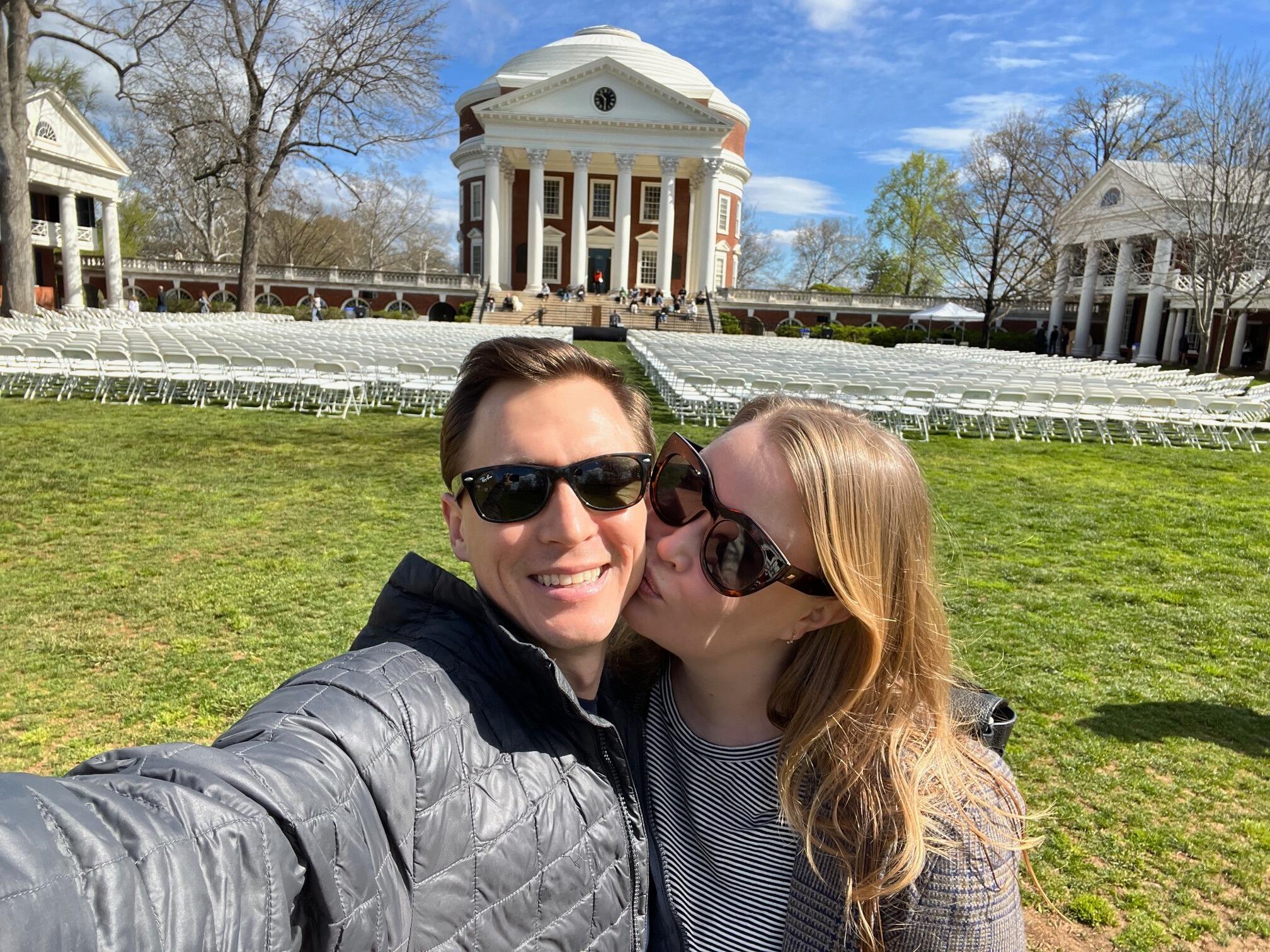 Hannah showing Jeremy around his first time in Charlottesville.