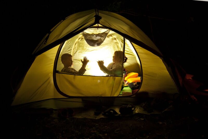 Backyard campout - birthday party ideas for 8 year olds