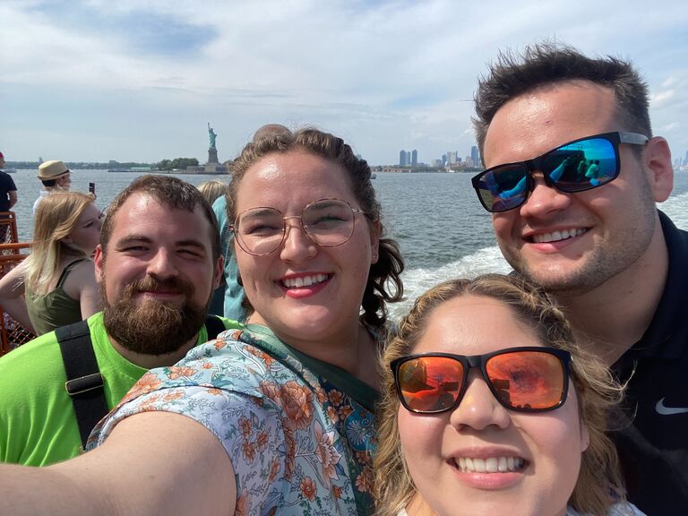 On the Ferry to see Lady Liberty!